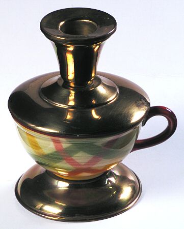 Homespun Candlestick (China Cup and Brass) by Metlox - Poppytrail - Vernon
