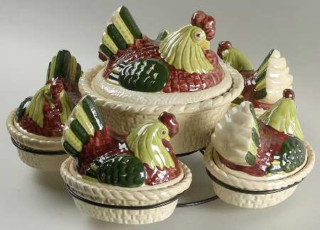 Homestead Provincial 13-Piece Lazy Susan with Stand