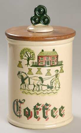 Homestead Provincial Coffee Canister & Wood Lid