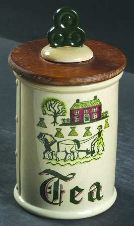 Homestead Provincial Tea Canister & Wood Lid