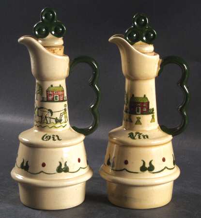 Homestead Provincial Vinegar and Oil Set with Stoppers