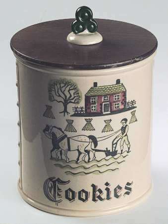 Homestead Provincial Cookie Jar & Lid