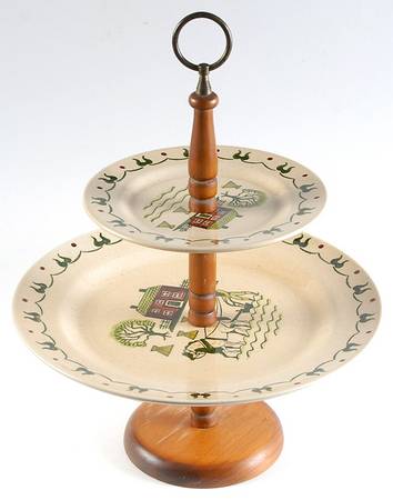 Homestead Provincial 2 Tiered Serving Tray (Dinner & Salad Plate)