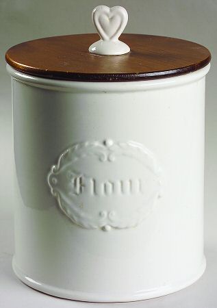 Jamestown Flour Canister & Wood Lid