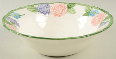 Lavender Blue Rim Cereal Bowl