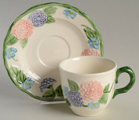 Lavender Blue Flat Cup & Saucer Set