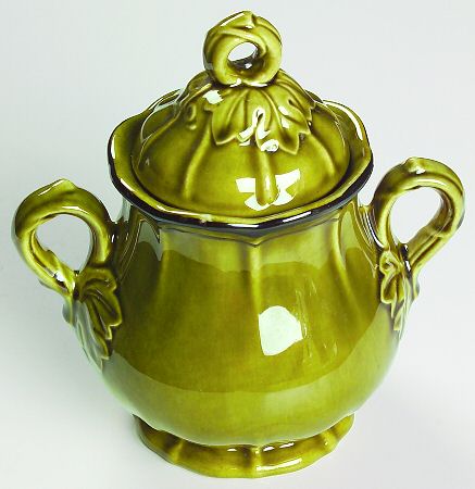 La Mancha Green Sugar Bowl & Lid