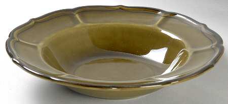 La Mancha Green Rim Soup Bowl