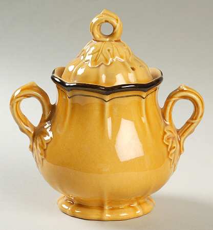 La Mancha Gold Sugar Bowl & Lid