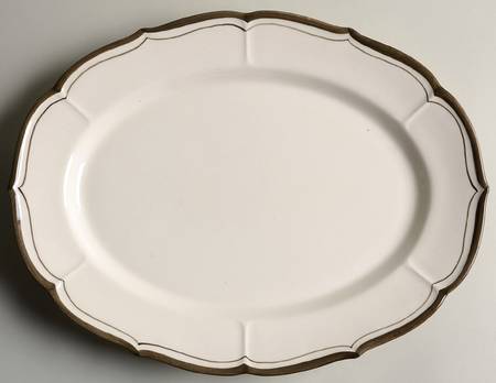 La Mancha White 14" Oval Serving Platter