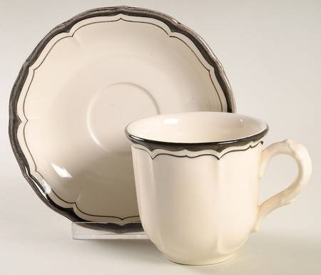 La Mancha White Flat Cup & Saucer Set