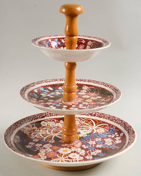 Lei Lani (San Marino Shape) 3-Tiered Serving Tray (DP, SP, FR)