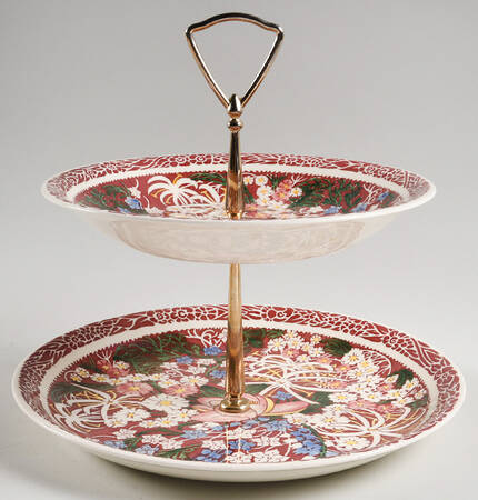 Lei Lani (San Marino Shape) 2 Tiered Serving Tray (Dinner Plate & Coupe Soup)
