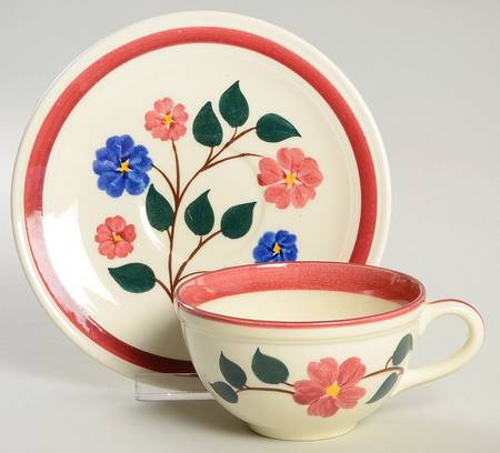 Linda Flat Cup & Saucer Set