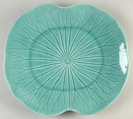Lotus Aqua (Second Series) 15" Oval Serving Platter