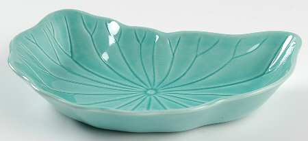 Lotus Aqua (Second Series) Crescent Salad Plate