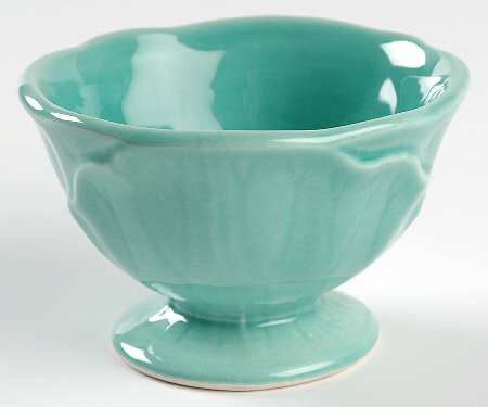 Lotus Aqua (Second Series) Footed Dessert Bowl