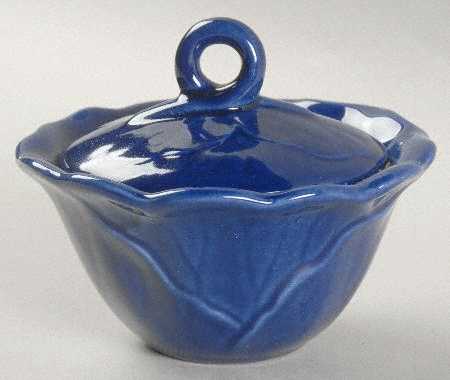 Lotus Midnight Blue (Dark Blue) Sugar Bowl & Lid
