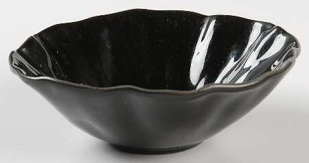 Lotus Black (Glossy) Fruit/Dessert (Sauce) Bowl