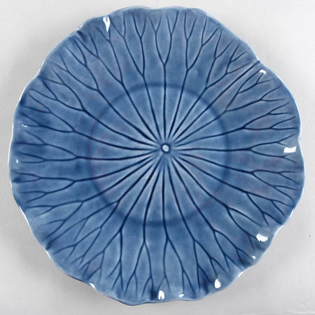 Lotus Medium Blue Dinner Plate