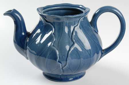 Lotus Medium Blue Teapot No Lid