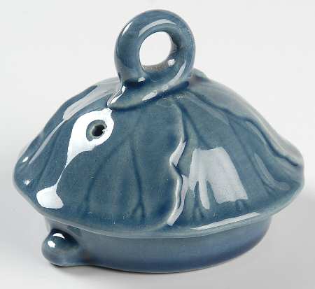 Lotus Medium Blue Lid for Teapot