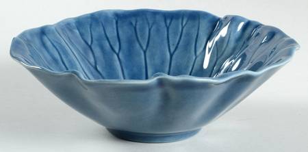 Lotus Medium Blue Coupe Soup Bowl