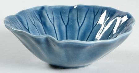 Lotus Medium Blue Fruit/Dessert (Sauce) Bowl