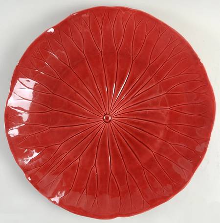 Lotus Cranberry 17" Chop Plate (Round Platter)