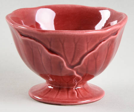 Lotus Cranberry Footed Dessert Bowl