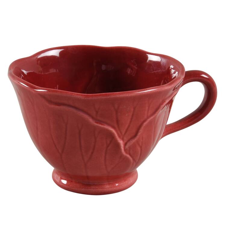 Lotus Cranberry Footed Cup