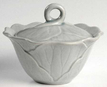 Lotus Gray Sugar Bowl & Lid