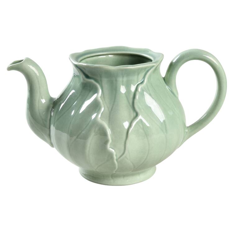 Lotus Jade Green Teapot No Lid