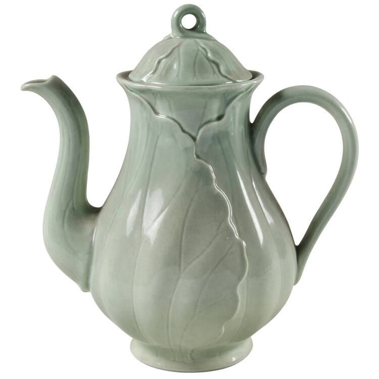 Lotus Jade Green Coffee Pot & Lid