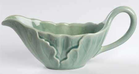 Lotus Jade Green Gravy Boat