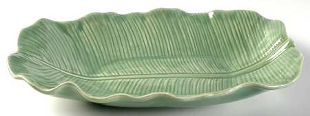 Lotus Jade Green 10" Oval Serving Platter