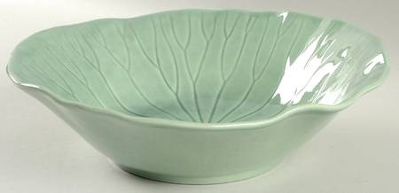 Lotus Jade Green 10" Round Vegetable Bowl