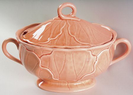 Lotus Peach Apricot Tureen &  Lid