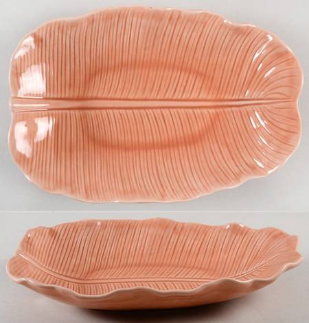 Lotus Peach Apricot 10" Oval Serving Platter