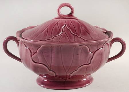 Lotus Plum Oval Tureen & Lid