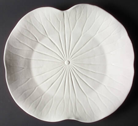 Lotus White 15" Oval Serving Platter