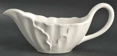 Lotus White Gravy Boat