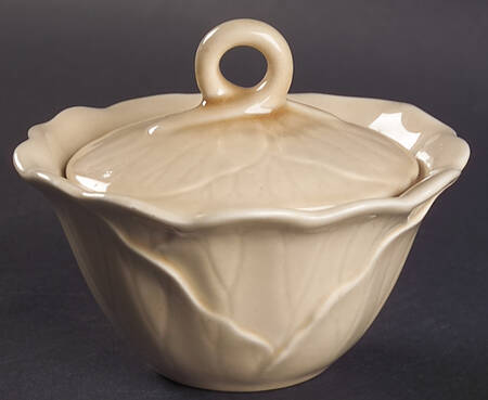 Lotus Wheat Sugar Bowl & Lid