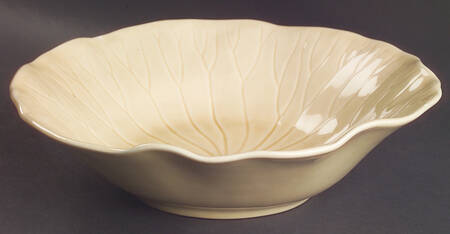 Lotus Wheat 11" Round Vegetable Bowl