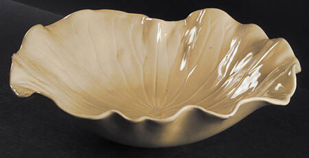 Lotus Bright Yellow 15" Large Salad Serving Bowl
