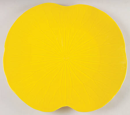 Lotus Bright Yellow 15" Oval Serving Platter