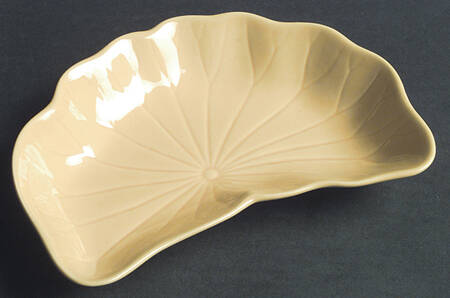 Lotus Bright Yellow Crescent Salad Plate