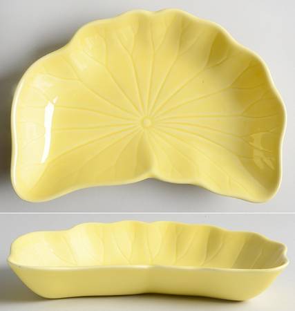 Lotus Canary Yellow (Light) Crescent Salad Plate