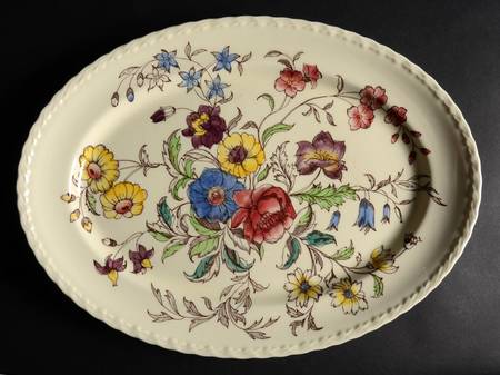 May Flower 15" Oval Serving Platter