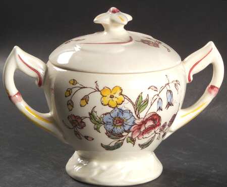 May Flower Sugar Bowl & Lid